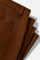 Men's Choice Chino Baggy Short in the color Washed Copper - Additional Laydown image