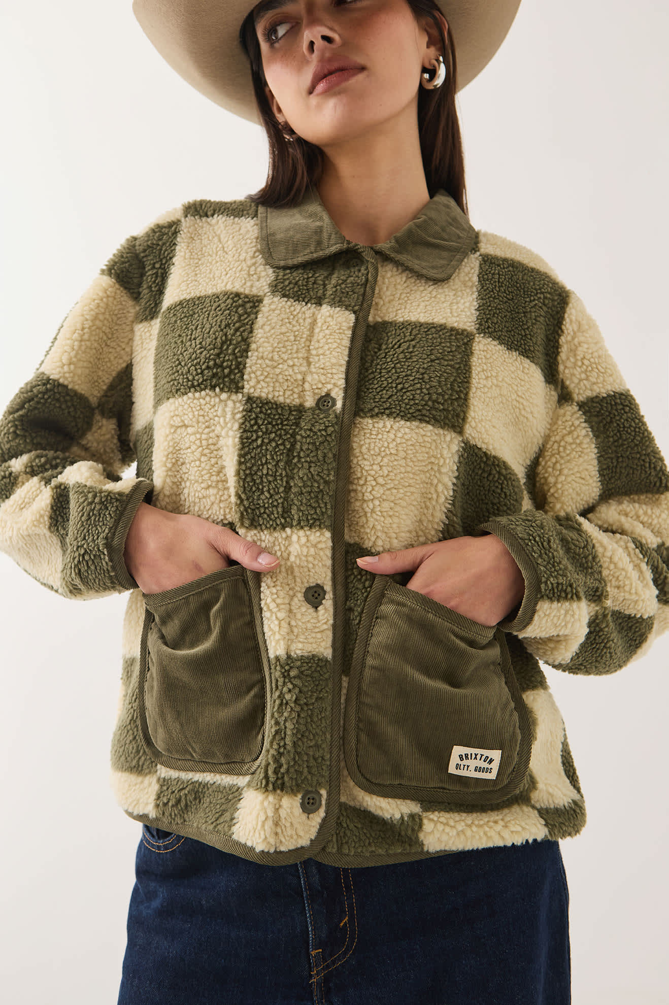Women's Delilah Quilted Jacket in the color Surplus/Natural - Additional Fit image