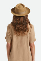 Unisex Swindle Convertabrim Fedora in the color Antique Bronze - Women's Back View