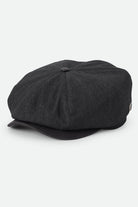 Unisex Brood Baggy Flannel Snap Cap in the color Black Denim/Black - Front Product Laydown Image