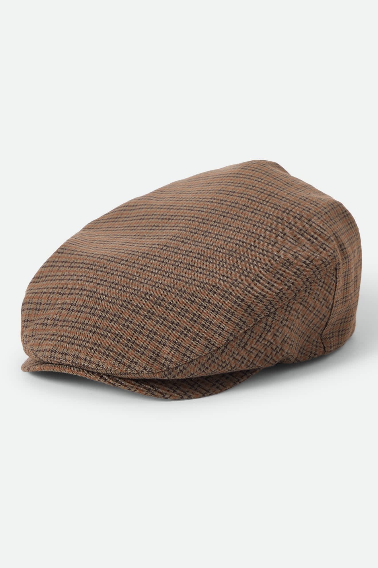 Unisex Hooligan Lightweight Flat Cap in the color Grey/Brown/Gold - Front Product Laydown Image