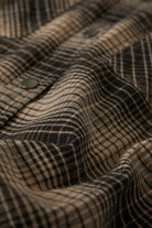 Men's Builders Bowery Stretch Water Resistant L/S Flannel in the color Black/Cinder Grey - Additional Laydown image