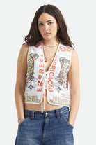 Women's The Luna Vest in the color Lost In Reality Print - Women's Front View