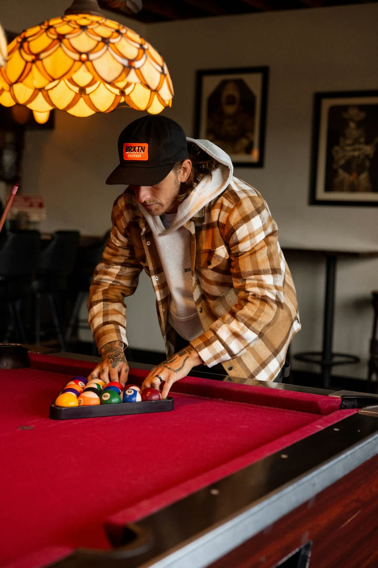 Men's Selden Soft Brushed L/S Flannel Overshirt in the color Tan/Bison - Men's Lifestyle image