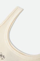 Women's Collage A-Tank in the color Off White - Additional Laydown image