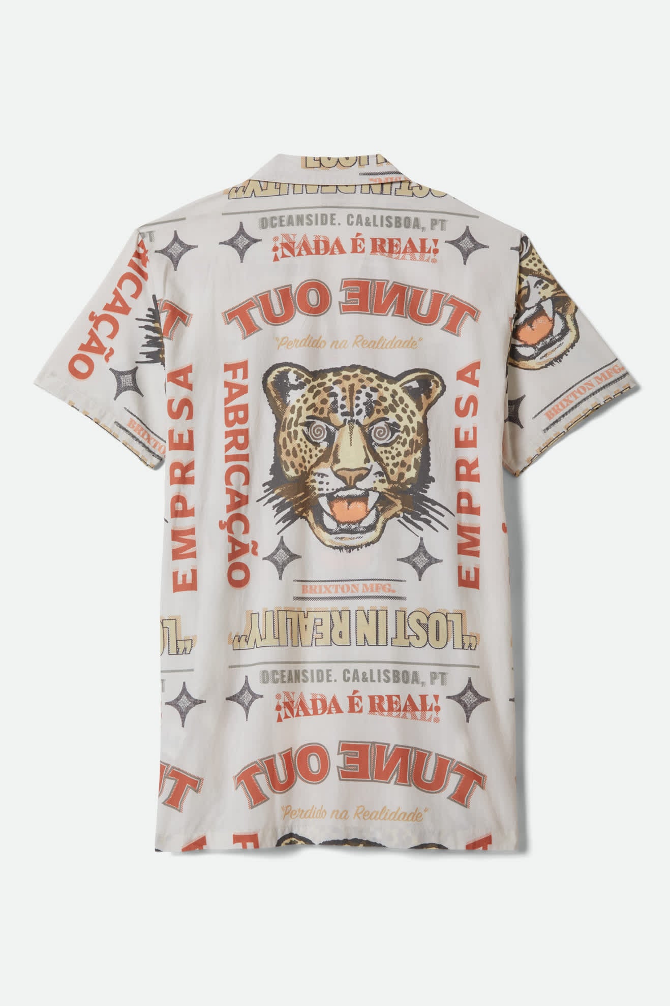 Women's The Cinch Button Down Short Sleeve Dress in the color Lost In Reality Print - Additional Laydown image