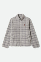 Men's Arctic Fleece Mock Neck Jacket in the color Heather Grey/Off White - Front Product View