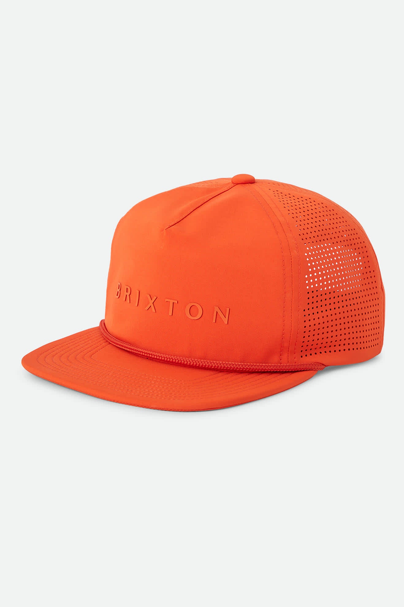 Unisex Alpha Journey Adjustable Hat in the color Bright Orange - Front Product Laydown Image