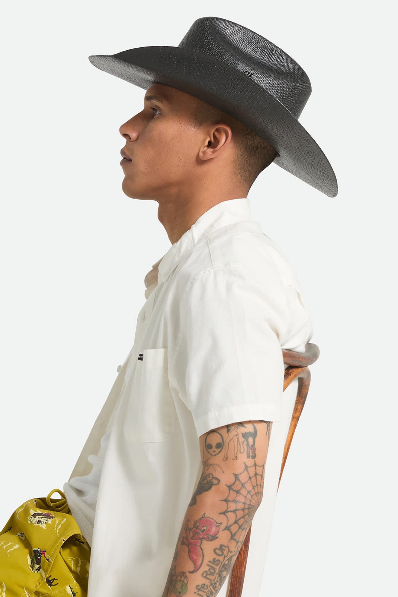 Unisex Laredo Straw Cowboy Hat in the color Black - Men's Side View