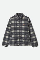 Men's Arctic Fleece Mock Neck Jacket in the color Black/Charcoal - Front Product View