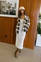 Women's Bowery Women's Classic L/S Flannel in the color Pinecone Brown/Black/Sand - Men's Lifestyle image