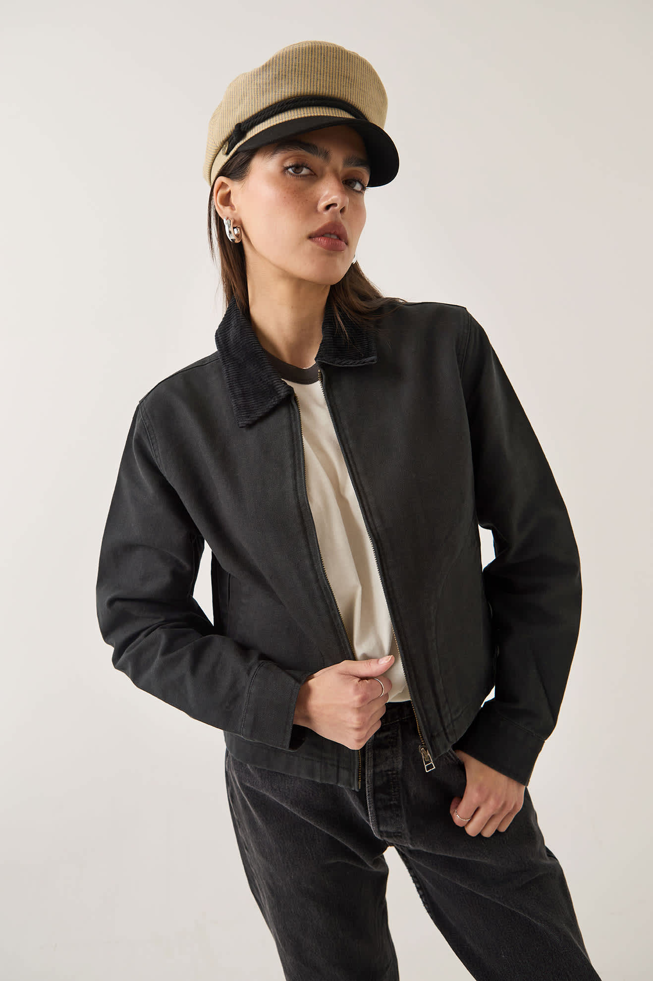 Women's Mechanics Women's Garage Zip Jacket in the color Black - Additional Fit image