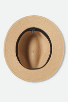 Unisex Roma Straw Packable Fedora in the color Multi Brown/Chocolate - Additional Laydown image