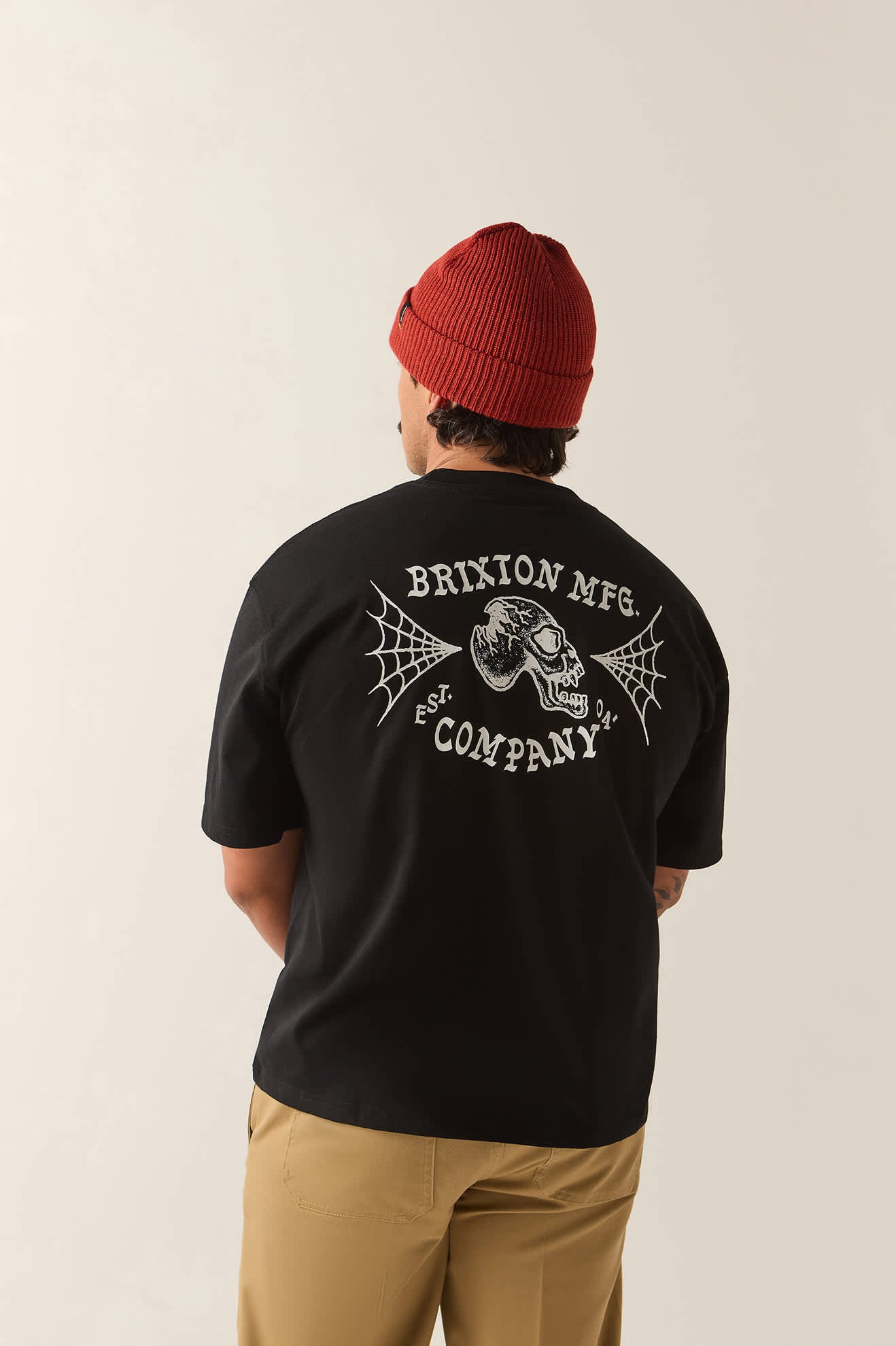 Men's Ogle Boxy T-Shirt in the color Black - Men's Back View