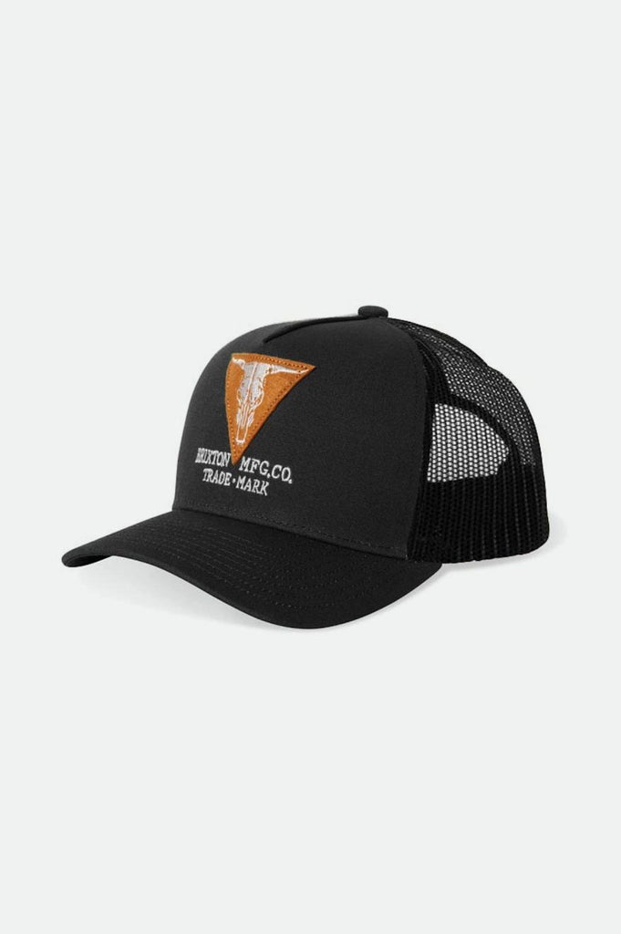 Brixton Gunston NetPlus MP Trucker Hat - Black/Black