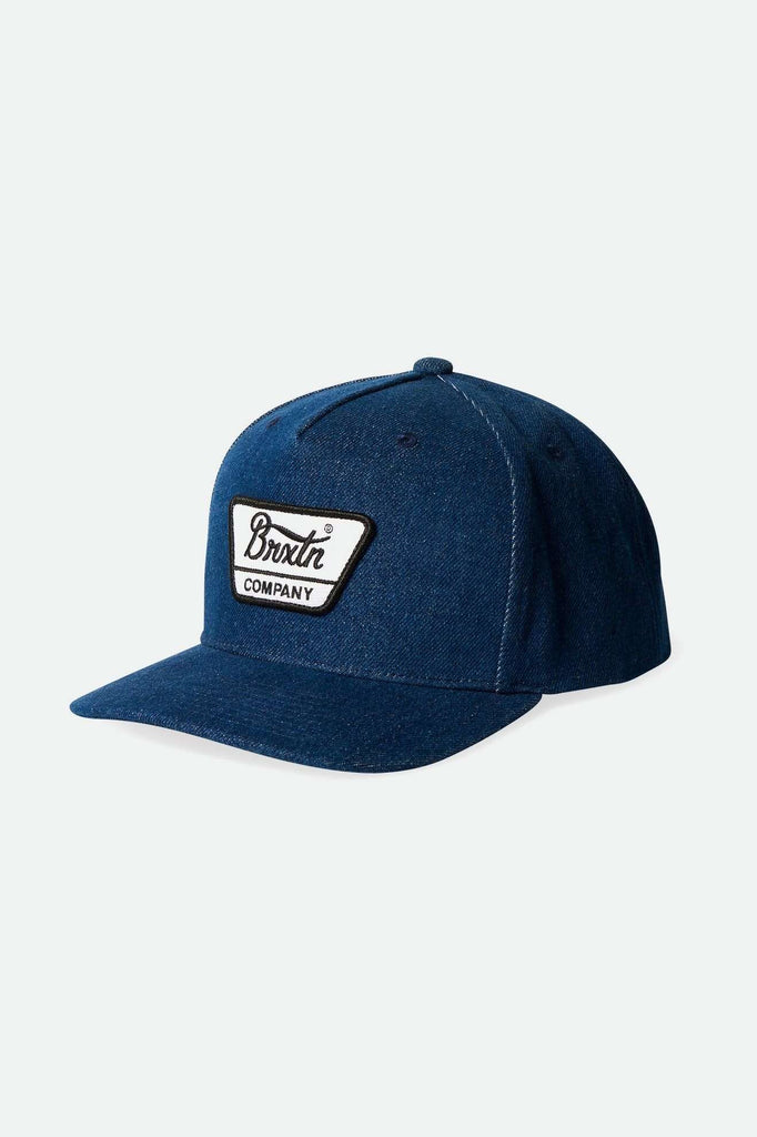 Brixton Unisex Linwood Netplus Snapback - Denim Rinse | Main