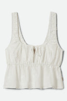 Women's The Abigail Tie Top in the color Off White Floral - Front Product View