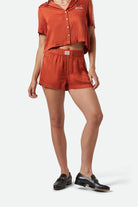 Women's Silky Boxer Short in the color Burnt Brick - Additional Fit image