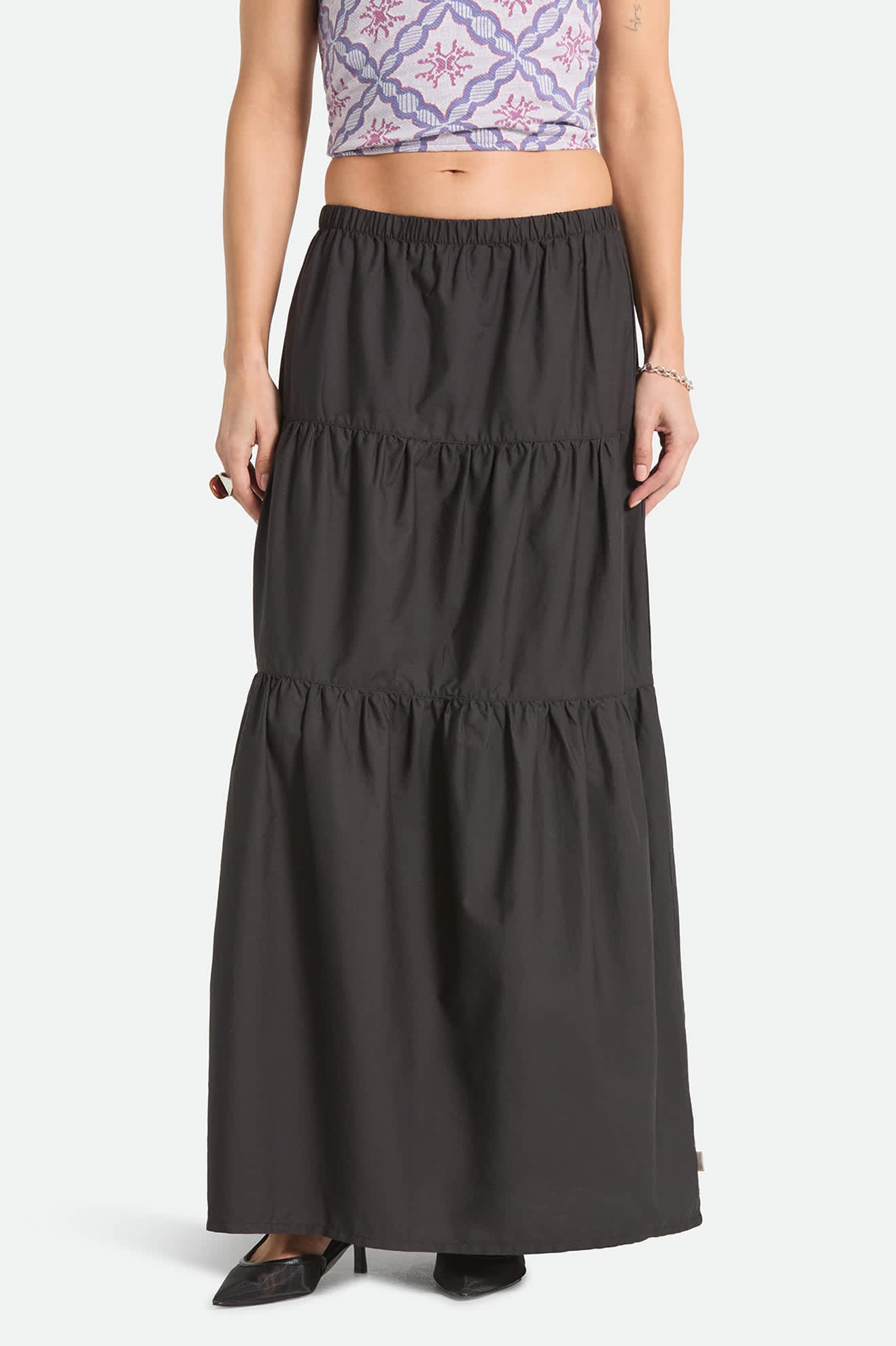 Women's The Abigail Skirt in the color Black - Women's Front Fit Image