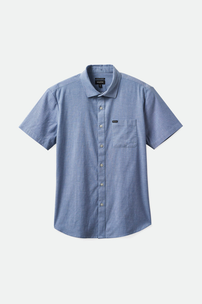 Brixton Charter Oxford S/S Woven Shirt - Light Blue Chambray