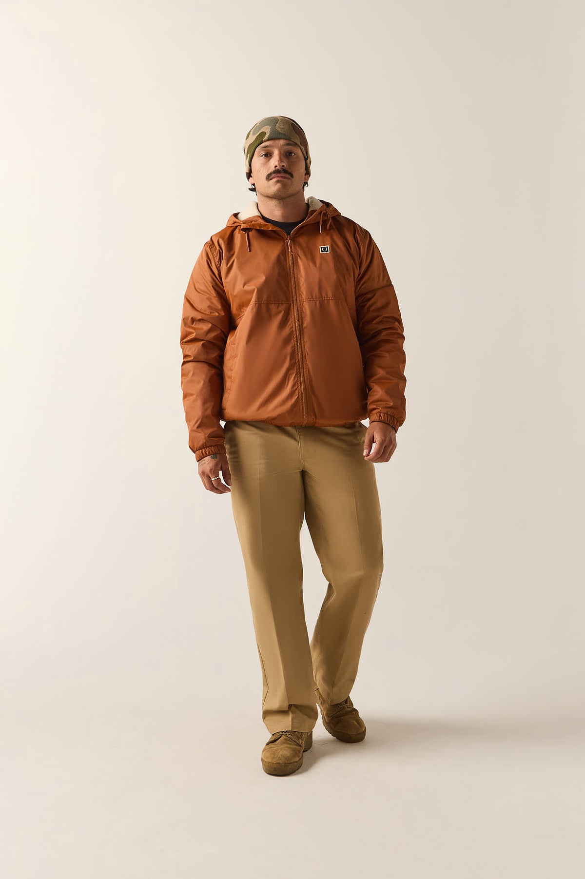 Men's Claxton Lined Jacket in the color Caramel - Additional Fit image