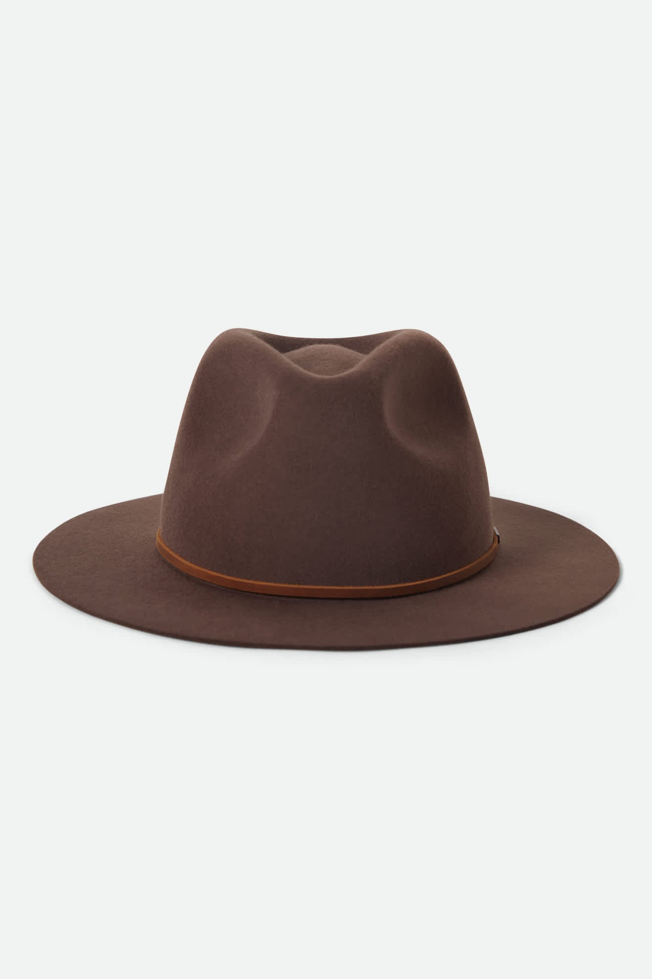 Unisex Wesley Packable Fedora in the color Chocolate - Additional Laydown image