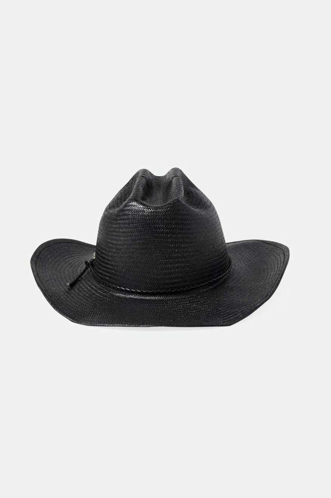 Brixton Unisex Range Straw Cowboy Hat - Black | Back