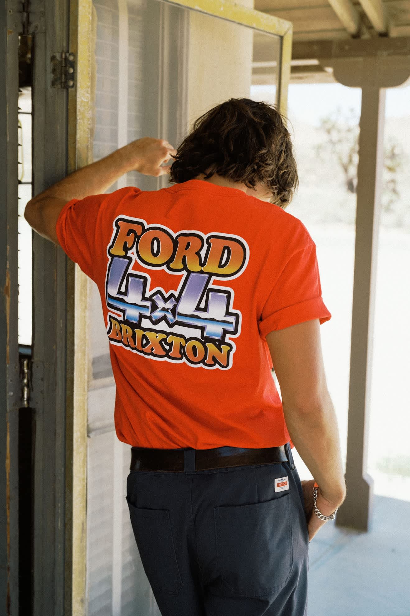 Men's Ford 4x4 Chrome T-Shirt in the color Rangoon Red - Men's Lifestyle 2.0