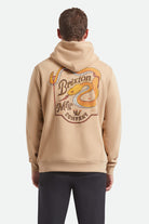 Men's Rothwell Hoodie in the color Sand - Men's Back View