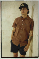 Men's Fit, Extra Shot | Charter Sol Wash S/S Woven Shirt - Sepia Sol Wash