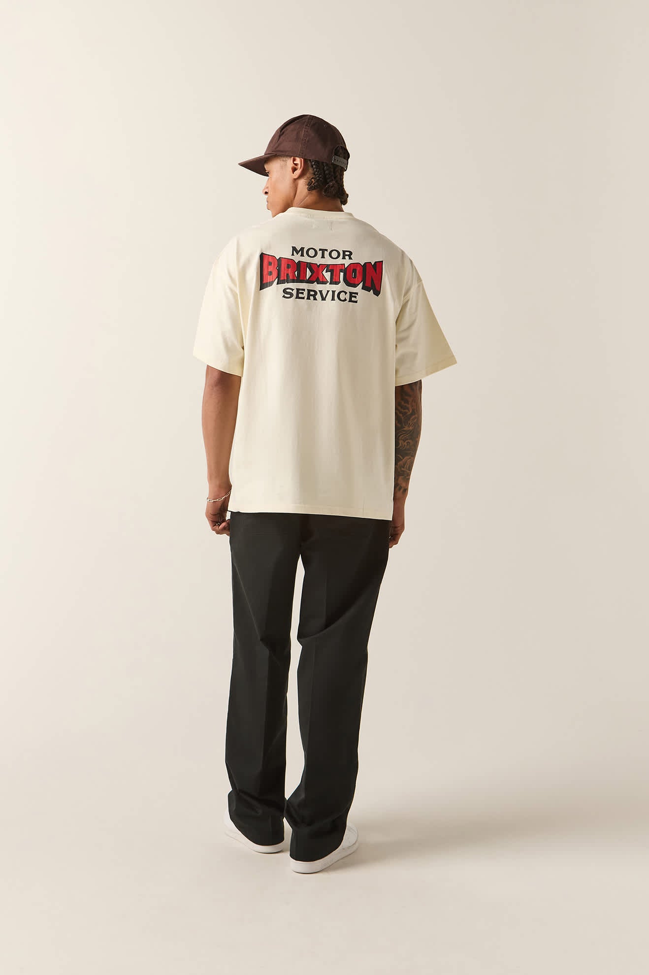 Men's Motorized Oversized T-Shirt in the color Cream - Additional Fit image