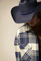 Unisex Laredo Panama Straw Cowboy Hat in the color Navy - Additional Fit image