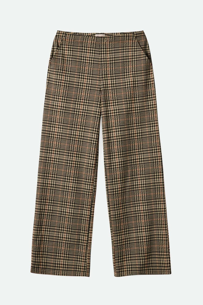 Women'sMenswear Plaid Leisure Trouser Pant - Winter White/Black Plaid| Main