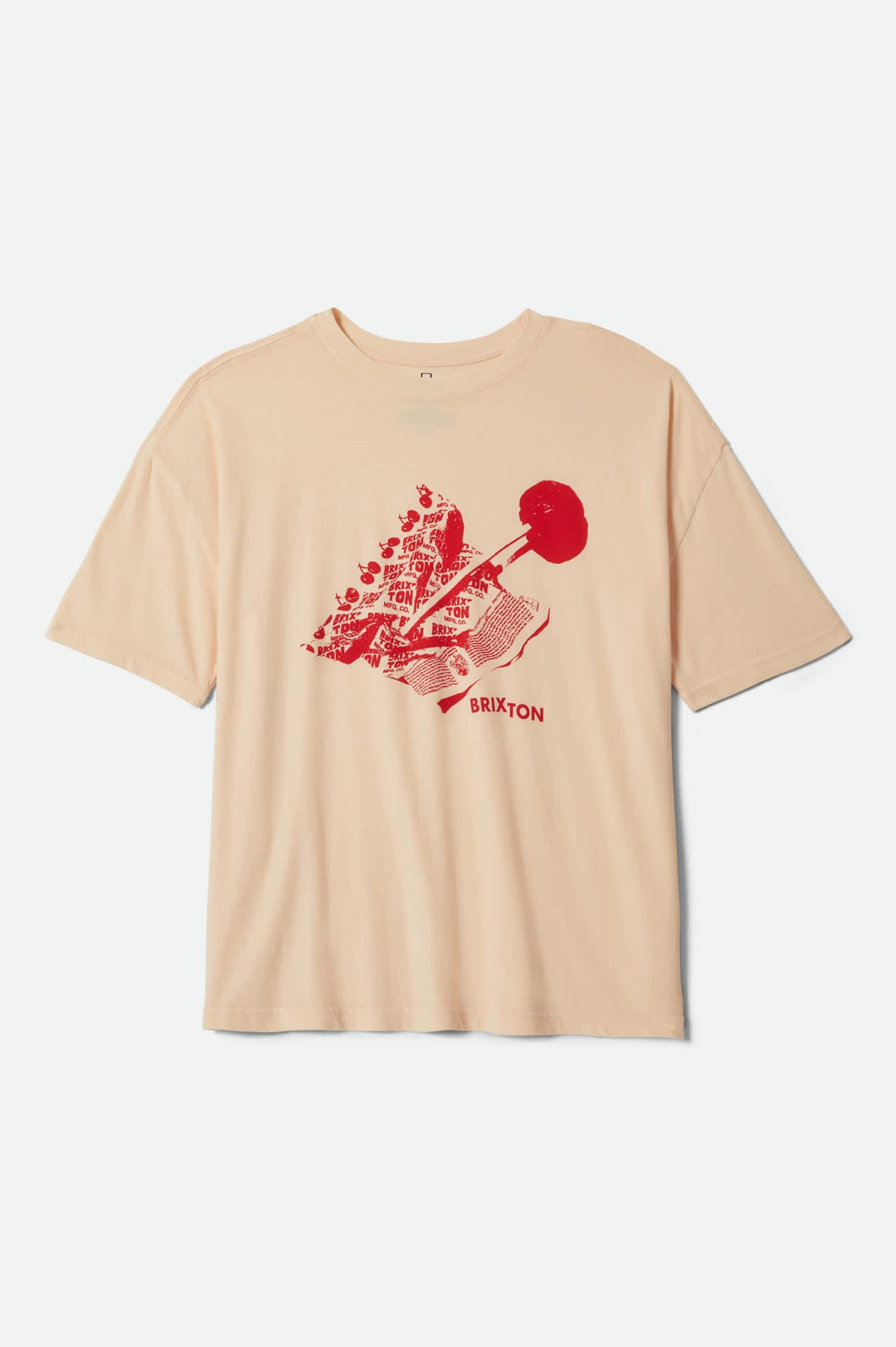 Women's Sweet Treat Oversized Boyfriend T-Shirt in the color Whitecap - Front Product View