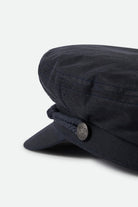 Unisex Fiddler Fisherman Cap in the color Washed Navy - Additional Laydown image
