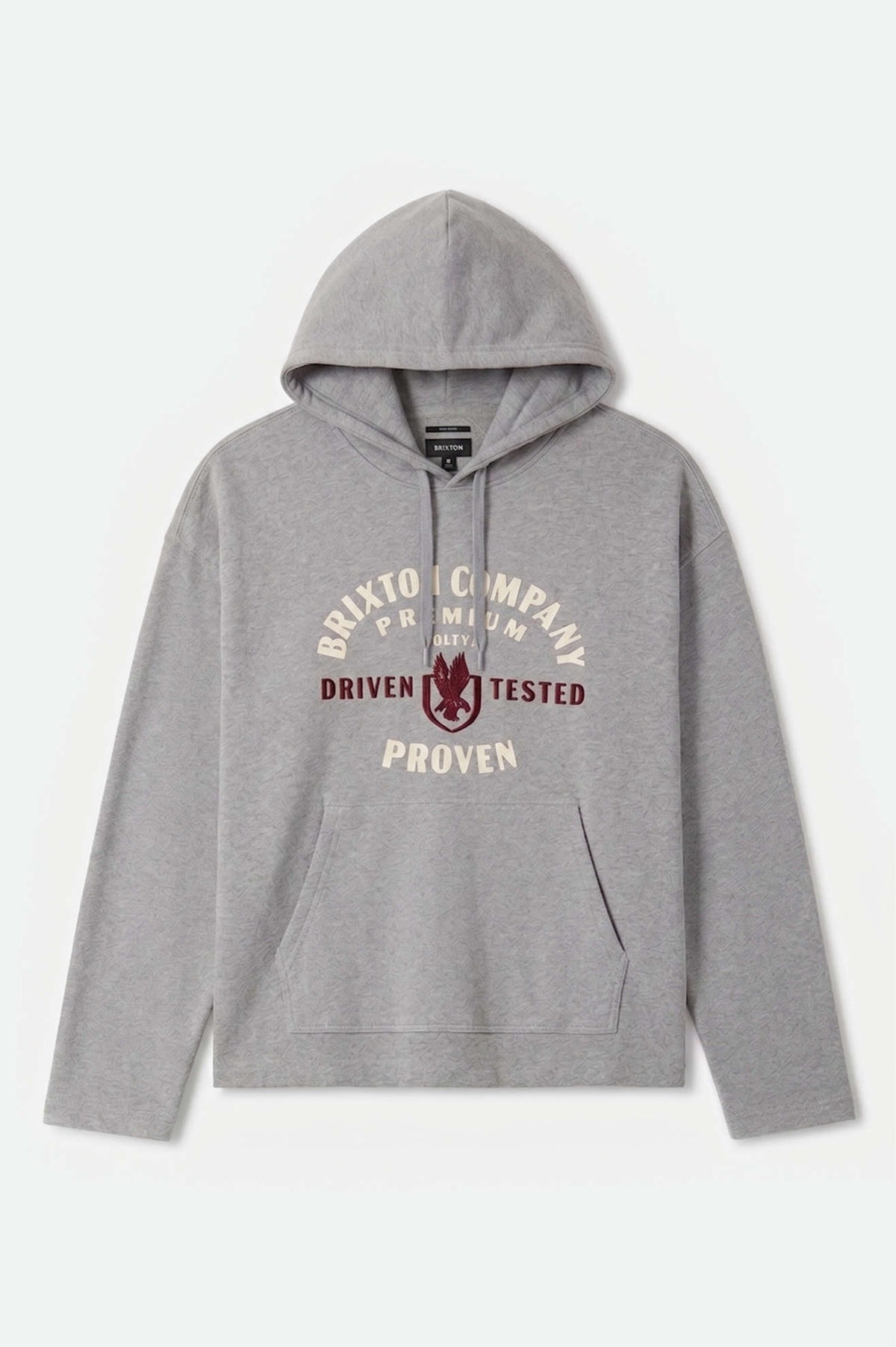 Men's Benched Hoodie in the color Heather Grey - Front Product Laydown Image