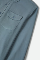 Men's Cool Comfort Wayne Long Sleeve Shirt in the color Dusty Blue - Additional Laydown image