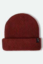 Unisex Chunky Heist Beanie in the color Marled Red Earth - Front Product Laydown Image