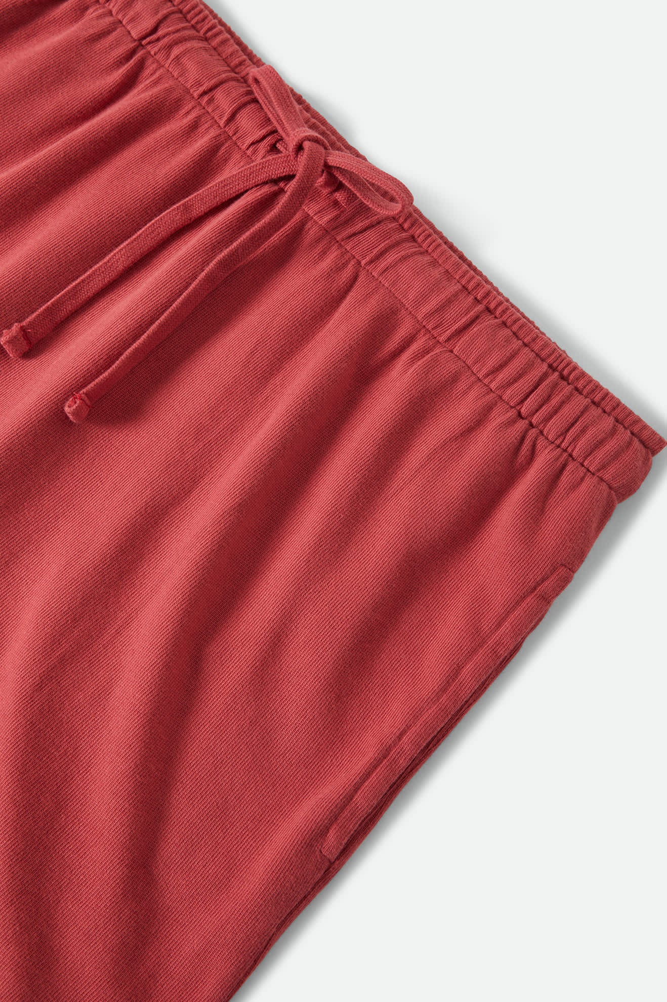 Women's Carefree Organic Garment Dye Lounge Skirt in the color Robust Red - Additional Laydown image