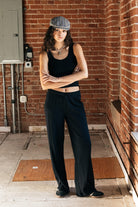 Women's Pointelle Lounge Pant in the color Black - Men's Lifestyle image