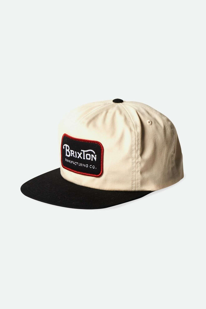 Brixton Unisex Grade Snapback - Off White/Black | Main