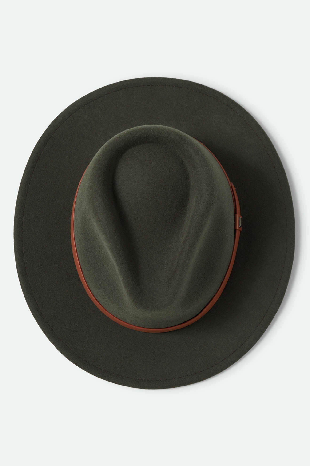 Unisex Messer Fedora in the color Ivy/Light Brown - Additional Laydown image