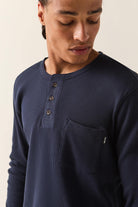 Men's Baseline Waffle Knit Top in the color Navy - Additional Fit image