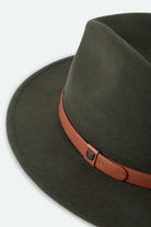 Unisex Messer Fedora in the color Ivy/Light Brown - Additional Laydown image