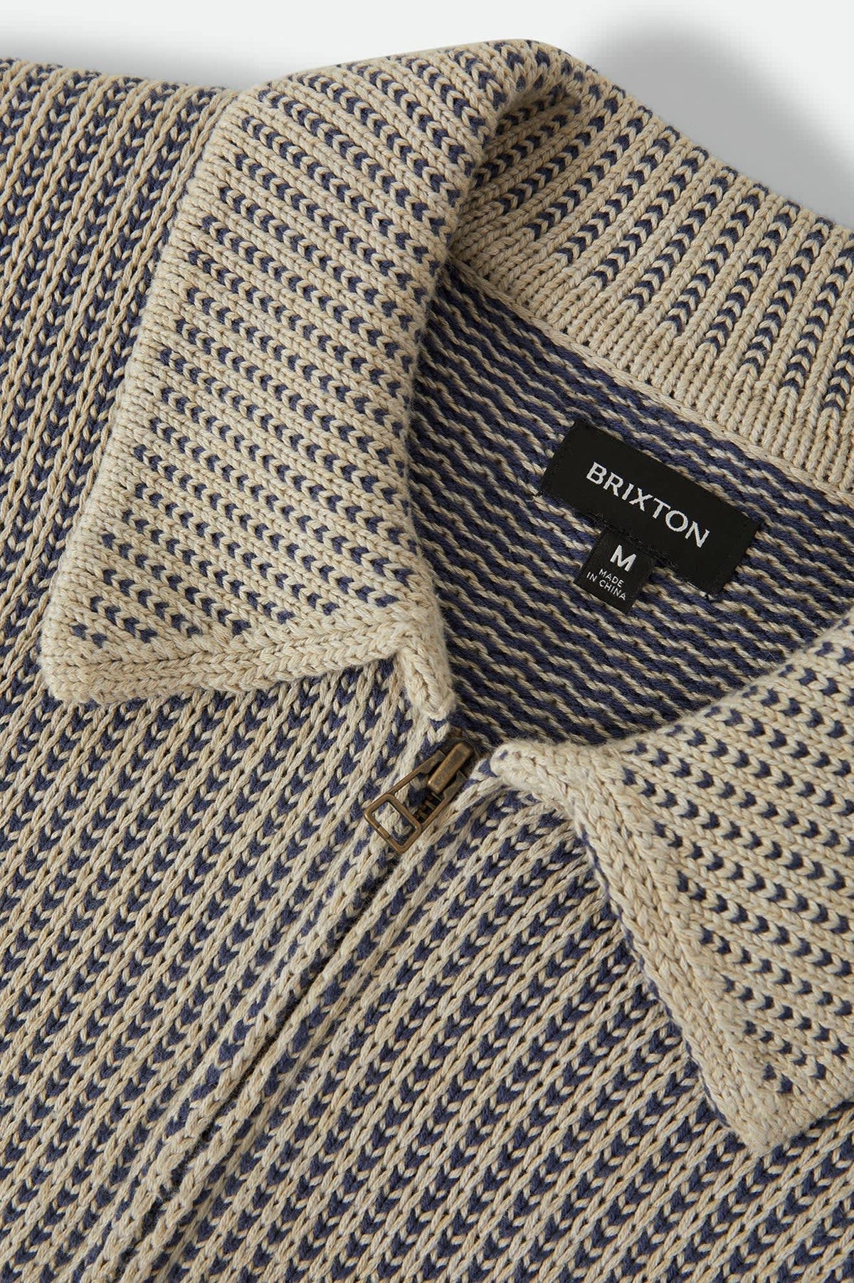 Unisex Pacific Zip Sweater in the color Navy/Whitecap - Additional Laydown image