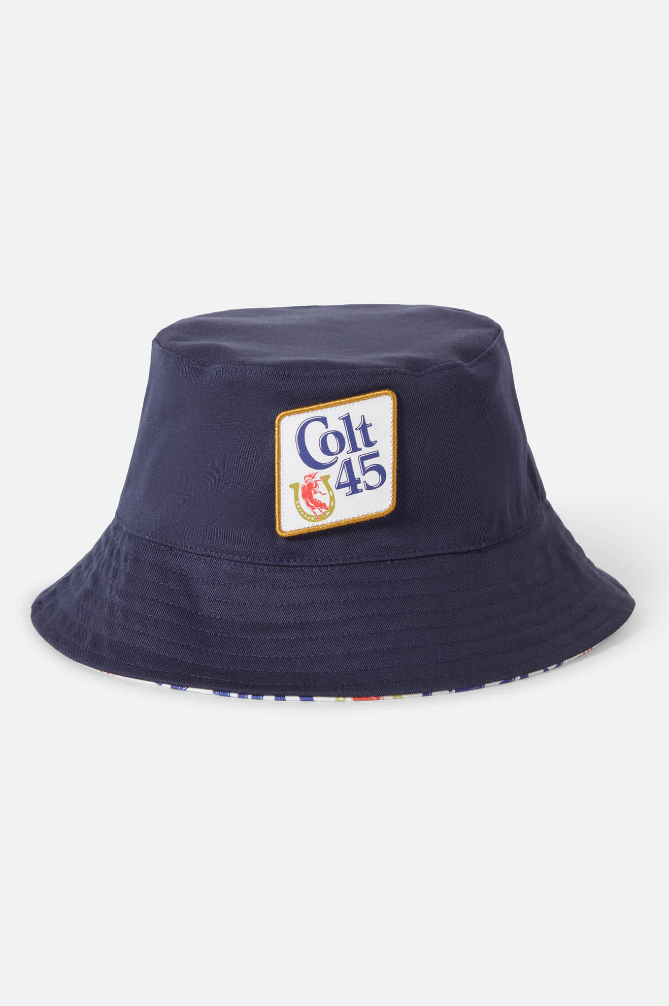 Unisex Colt 45 X Brixton Bucket Hat in the color Multi/Midnight Blue - Additional Laydown image
