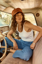 Women's Fit, Extra Shot | Carefree Organic Garment Dyed Scoop Neck Tank - White Smoke