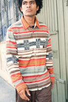 Men's Bowery Arctic Stretch Fleece in the color Multi Blanket Stripe - Men's Lifestyle image