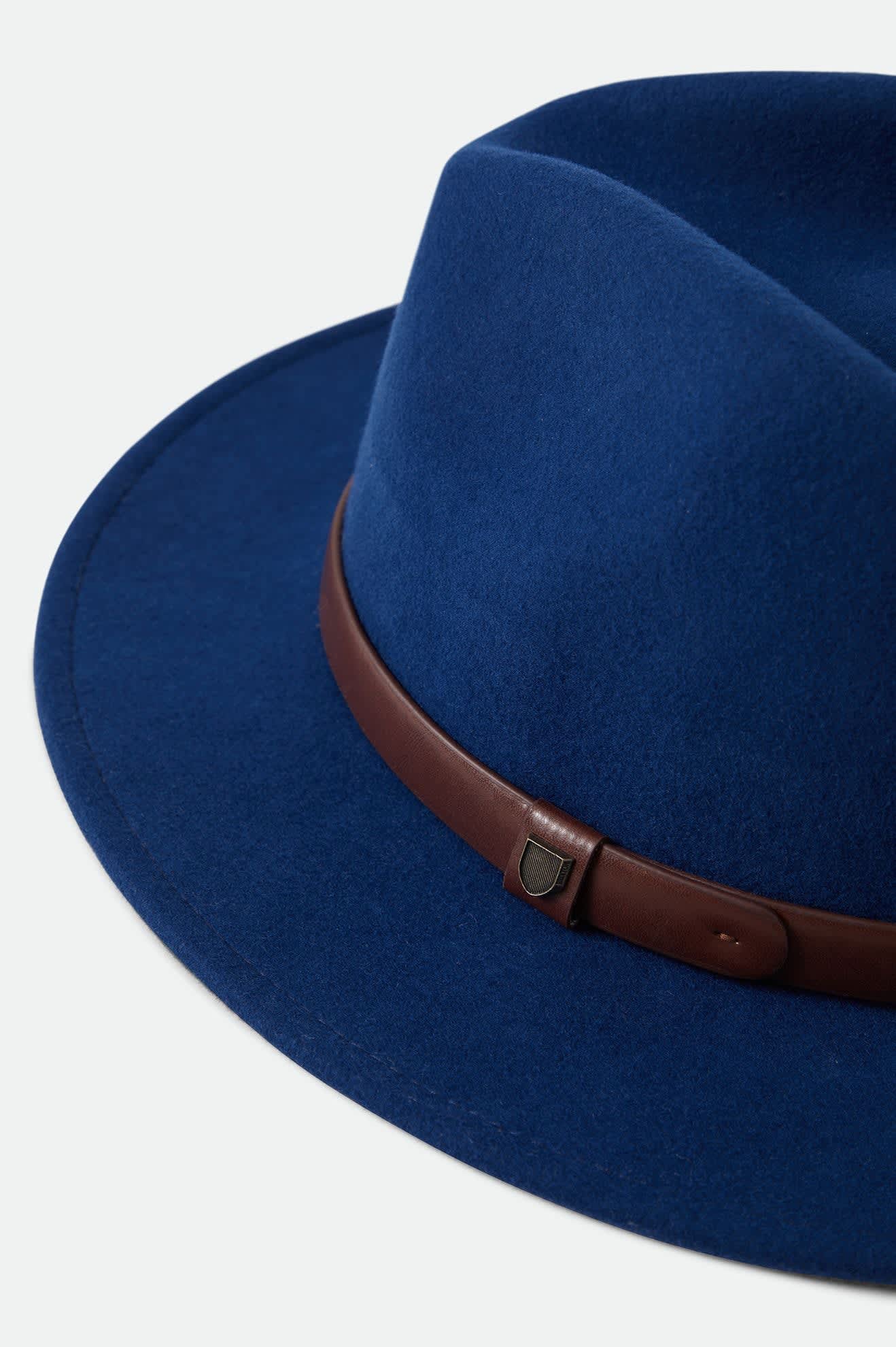 Unisex Messer Fedora in the color Midnight Blue/Pinecone - Additional Laydown image