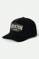 Unisex Pierson Netplus Snapback in the color Black Corduroy - Front Product View
